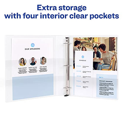 Avery Heavy-Duty View 3 Ring Binder, Extra Wide, 1" EZD Rings, 1 White Binder (01318) (Pack of 12) - size: 1 inch (Pack of 12)