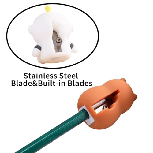 8 PCS Pencil Sharpener for Kids, Pencil Sharpener Manual, Cartoon Handheld Little Pencil Sharpeners, Kawaii Stationary Gifts, Small Favors Gifts for Office Supplies (Style 1) - style: Style 1
