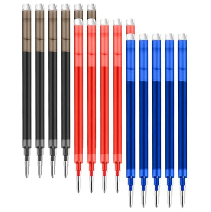 0.7 mm Erasable Gel Ink Pen Refills Compatible with Frixion Friction, Smooth Writing Multicolor Retractable Fine Point Pen Refill for School Office Home Art (Blue &Black &Red, 16) - style: Blue &Black &Red