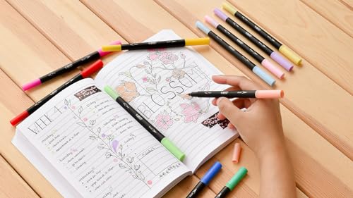 BIC Intensity 2-in-1 Colour Changing Pen Set with Dual Brush and Dual Tip Highlighter Pens - 3 Packs of 6, Multicolor, (503935)