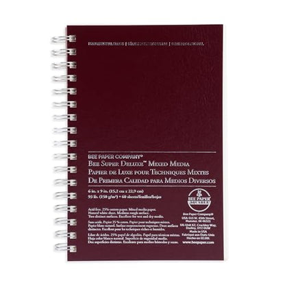 Bee Paper - 11"x 14" Super Deluxe Mixed Media Sketching Pad, 60 Sheets - size: 11-inch x 14-inch, 60 Sheet Wire Bound Pad