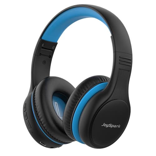 JoySpark Kids Bluetooth Headphones, 60 Hours Playtime, Bluetooth 5.4 Kids Headphones Wireless, Type-C Fast Charging, 85/94dB Volume Limited, Foldable Toddler Wireless Headsets with Mic-Black Blue - color: Black Blue