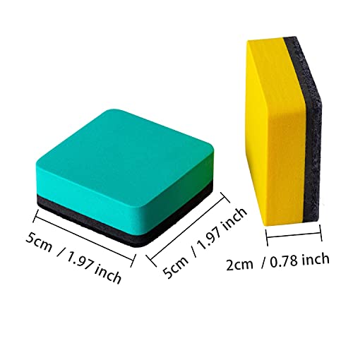 Dry Erase Erasers, 40 Pack Magnetic Whiteboard Dry Erasers | Chalkboard Cleaner Wiper for Kids and Classroom Teacher Supplies Home and Office, 4 Colors - color: 40 Pack-4 Colors