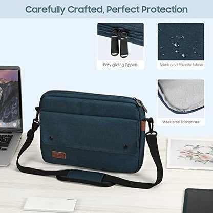 TiMOVO 9-11 Inch Tablet Sleeve Bag with Shoulder Strap, Indigo | Fits iPad 11-inch A16 2025, iPad 10th Gen. 10.9", 9th/8th/7th Gen. 10.2", Air 11/5th/4th Gen. 10.9", Galaxy Tab A9 Plus 11" - color: Indigo