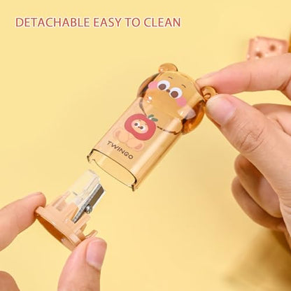 Cute Bear Stationery Set,Including 3Pcs Cute Bear Pencil Sharpeners, Kawaii School Supplies for Kawaii Office School Home Supplies - style: bear