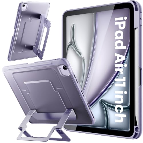 WSKEN for iPad Air 11 Inch Case - M4/M3/M2 (2026/2025/2024) | Multi Adjustable Kickstand, Ultra-Stable Cover with Pencil Holder, Shockproof Design for iPad Air 11 Inch Case, Purple - color: Purple, size: iPad Air 11" M4/M3/M2