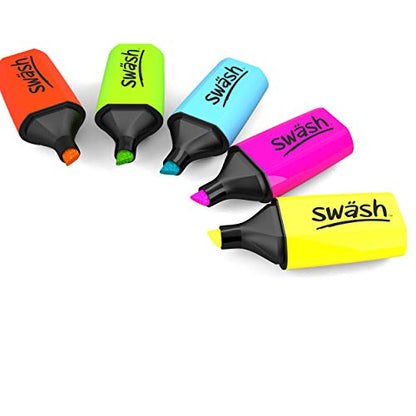 Swash Mini Highlighters 50-Pieces, Assorted Colour