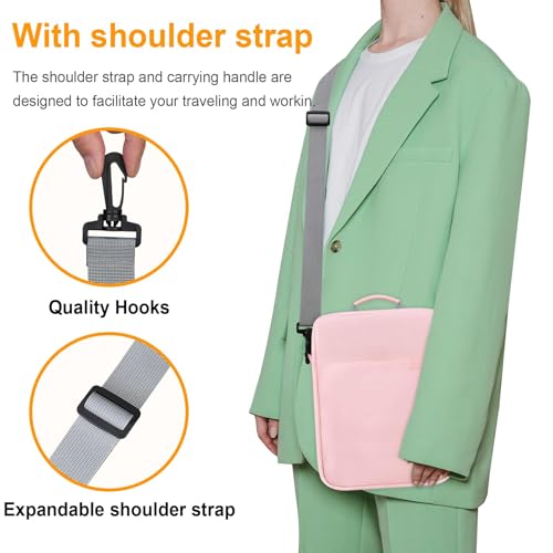Tablet Sleeve Bag for 13 inch iPad Air (M4/M3/M2) 2026, 13 inch iPad Pro (M5/M4), 12.9" iPad Pro (6th/5th/4th/3rd Gen), Galaxy Tab S10+ S9+ with Magic Keyboard, Protective iPad Case Bag, Pink - color: Pink