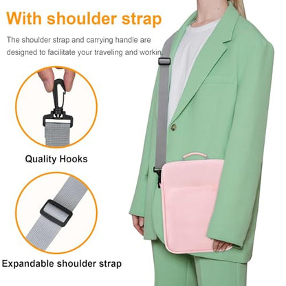 Tablet Sleeve Bag for 13 inch iPad Air (M4/M3/M2) 2026, 13 inch iPad Pro (M5/M4), 12.9" iPad Pro (6th/5th/4th/3rd Gen), Galaxy Tab S10+ S9+ with Magic Keyboard, Protective iPad Case Bag, Pink - color: Pink
