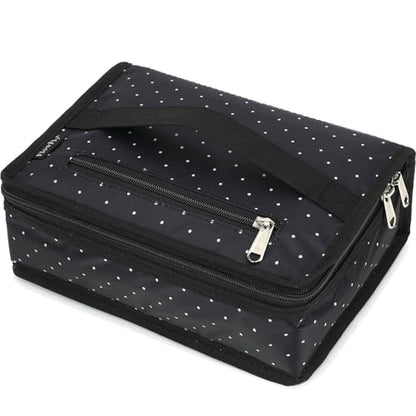 FlowFly Small Insulated Lunch box Portable Soft Bag Mini Cooler Thermal Meal Tote Kit with Handle for Work, Dot - color: Dot