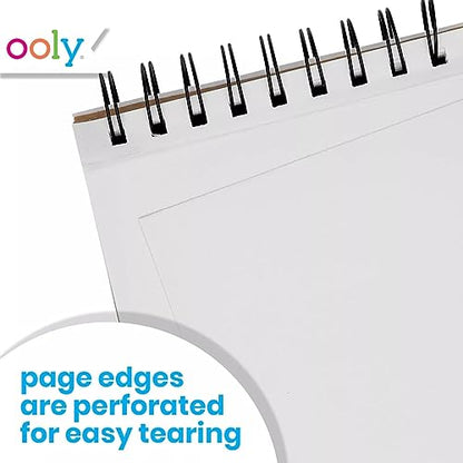 OOLY DIY Cover Small Sketchbook, 5 x 7.5 Inches, White Paper Sketchbook, Drawing Book for Kids, Artists Drawing Pad for Gel Pens - color: White Paper, style: Small (5"x7.5")