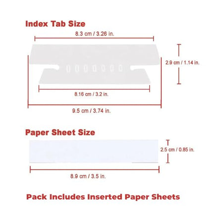 1InTheOffice Clear Hanging Folder Tabs and Inserts, Plastic Clear Tabs and Inserts, File Folder Tabs, 3-1/2" x 5/8", 100/Pack - size: 3 1/2"