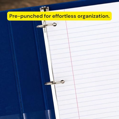 School Supply Boxes | College-Ruled Loose Leaf Paper | 48 Pack | 100 Sheets Per Pack, 3-Ring Binder Compatible - color: College-Ruled, size: 48 Pack