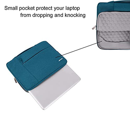 MOSISO Laptop Case 13.3 inch, 13.3 inch Laptop Sleeve with Handle | Compatible with MacBook Air/Pro 13/Pro 14, HP Dell ASUS Lenovo, Polyester Multifunctional Computer Bag, Deep Teal - color: Deep Teal, size: 13.3 inch