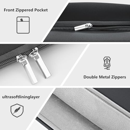 11-11.6 Inch Laptop Sleeve Shockproof Case Padded Computer Protective Cover with Pocket Compatible with 11.6" MacBook Acer ASUS HP Stream Dell Samsung Chromebook Notebook, Gray - color: Gray, size: 11"-11.6"