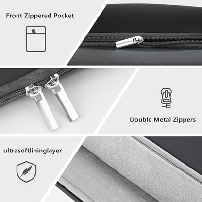 11-11.6 Inch Laptop Sleeve Shockproof Case Padded Computer Protective Cover with Pocket Compatible with 11.6" MacBook Acer ASUS HP Stream Dell Samsung Chromebook Notebook, Gray - color: Gray, size: 11"-11.6"