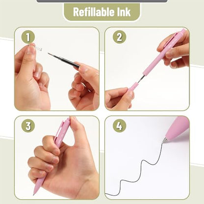 Mr. Pen- Retractable Gel Pens, 22 Pack, Black Ink, Mild Pastel Barrel | Fine Point 0.5 mm, Fast Dry, Smooth Writing, Cute Gel Ink Pens Bulk for Drawing, Writing Planner and School Supplies
