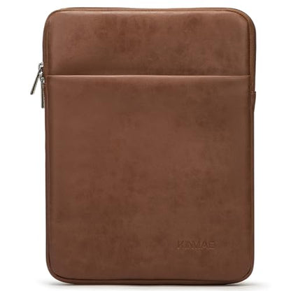 Kinmac 360° Protective Vertical Laptop Sleeve Case Cover Bag (Coffee PU, 12.5 inch-13.3 inch) - color: Coffee PU, size: 12.5 inch-13.3 inch