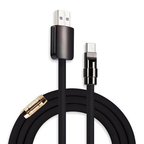 chubbycable Black Chubby Black Samurai Edition 120W USB C Cable Fast Charging Cable Durable Silicone Charger Cord Compatible with iPhone 17-15 Series iPad MacBook Airpods, USB A to Type C, 3.3FT - color: Gold Plus, size: 3.3ft (1m), style: USB A-Type C
