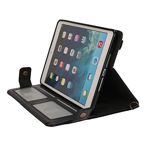 Handbag Case for iPad mini 5th/4th/3rd/2nd/1st Generation 7.9", Techcircle Lightweight Folio Stand Crossbody Wallet Case with Pencil Holder, Hand Strap & Shoulder Strap Soft Protective Cover, Black - color: 01 Black, size: iPad Mini 5/4/3/2/1 7.9"