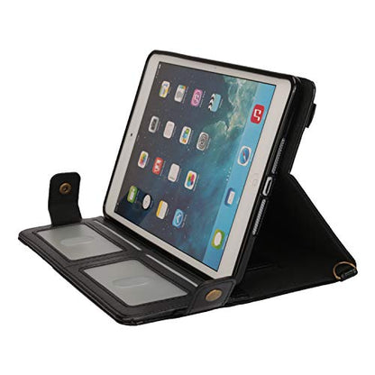 Handbag Case for iPad mini 5th/4th/3rd/2nd/1st Generation 7.9", Techcircle Lightweight Folio Stand Crossbody Wallet Case with Pencil Holder, Hand Strap & Shoulder Strap Soft Protective Cover, Black - color: 01 Black, size: iPad Mini 5/4/3/2/1 7.9"