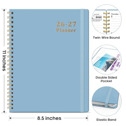 Planner 2026-2027, 8.5" x 11" Weekly and Monthly Academic Year Planner Calendar, July 2026 - June 2027, Hardcover Large School Planning Agenda With Tabs, Perfect for School & Office Supplies, A4, Baby Blue - color: G-Baby Blue, size: A4(8.5"x11")