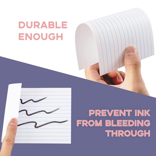 White 5x8 Index Cards Single Sided Ruled 300PCS Goefun | Flashcards, Notecards for Studying, Recipes, Memo Cards, Office, Supply, DIY, Presentation - color: white, size: 5x8-300 pack