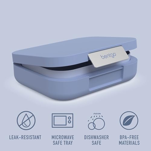 Bentgo® Modern - Leak-Resistant Bento Lunch Box For Adults, Teens, & Larger Appetites; Reusable BPA-Free Meal Prep Container with 3 or 4 Compartments, Dishwasher/Microwave Safe; 5 Cups (Dusk Blue) - color: Dusk Blue