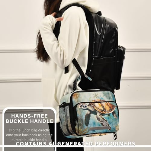 Ocean Sea Turtle Kids Lunch Box Insulated Lunch Bags Cooler Tote Bag with Removable Shoulder Strap for Boy Girl Student 20848559 - color: Sea Turtle