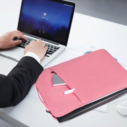 CAAORDKSO 11.6 12 12.2 12.3 Inch Laptop Sleeve for 11.6" Acer Chromebook Spin 311, 12.2" Samsung Chromebook Plus Compatible with Lenovo Flex 3 12.2"/ ASUS Acer Dell HP Samsung 11.6" Chromebook, Pink
