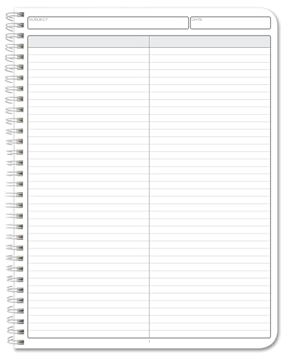 BookFactory 2 Column Log Book, Wire-O, 100 Pages | Columnar Notebook, Two Columns Format, 8.5'' x 11'' - Made in USA - size: 2 Column, style: Wire-O