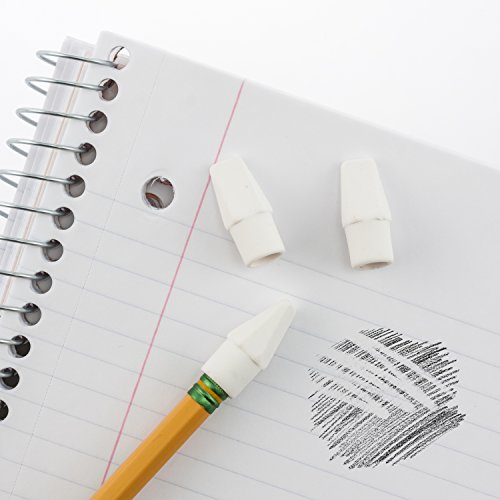 Pentel Hi-Polymer Eraser Caps, White, Box of 144 Caps (ZEH-02)