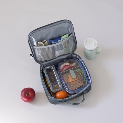 Tiny Twinkle Insulated Lunch Box for Girls and Boys | Durable and Reusable for School & Travel | Ages 3 and Up | Waterproof and Easy to Clean | PFAs and BPA Free（Space） - color: Space