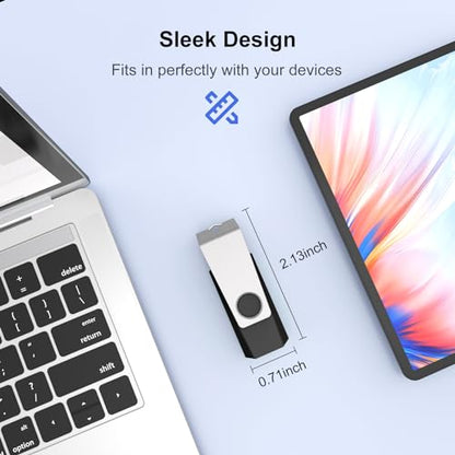 TOPESEL 64GB Flash Drive 10 Pack Bulk, USB2.0 Thumb Drive USB Stick for Data Storage Backup, Jump Drive Pen Drive Zip Drive Memory Stick with Indicator, USB Storage Flash Drive Swivel Design - size: 10 Pack 64GB USB 2.0