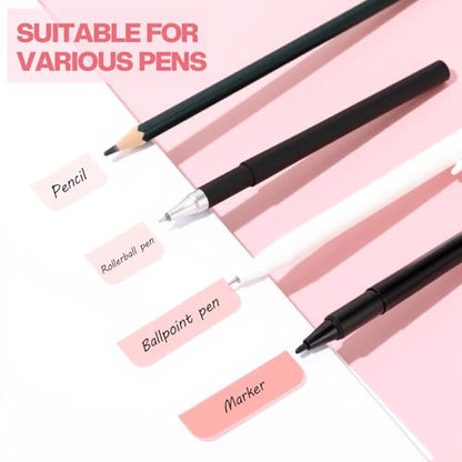 300 Pcs Sticky Index Book Tabs Bible Tabs Gradient Repositionable Page Tab Labels for Notebooks File Classification(Pink) - color: Pink