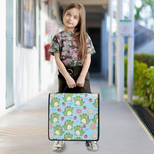 3 Ring Zipper Binder Dinosaur Strawberry Binders Bag with Shoulder Strap 500 Sheets Paper Organizer Trapper Keeper Documents Storage File Folder for School Office - color: A422
