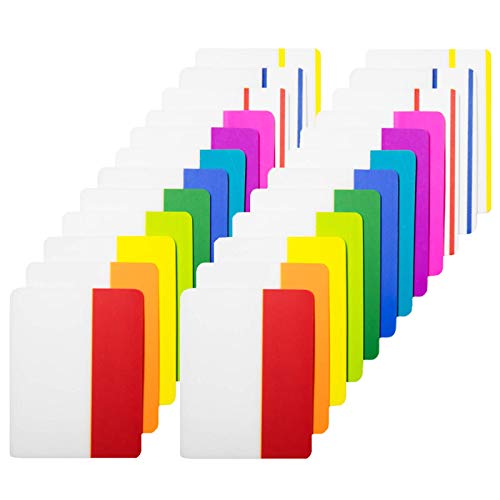KICNIC 480 Pieces Sticky Tabs 2 Inch Index Tabs, Colored Page Markers Repositionable Tags Reading Tabs Self Adhesive Tape Flags for Books, Binders, Notebook and File Folders, [24 Sets 12 Colors] - color: Neon Colors, size: 480pcs