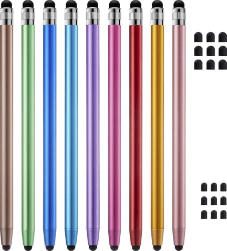 ChaoQ Stylus Pen for Touchscreen, 9pcs High Sensitivity and Precision Stylus Pen for iPad iPhone Android and All Touch Screens - color: 9 Mix Color