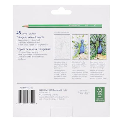 STAEDTLER Triangular Color Pencil, 48pcs