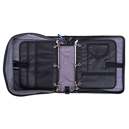 Case-it The Dual 2-in-1 Zipper Binder - Two 1.5 Inch D-Rings - Includes Pencil Pouch - Multiple Pockets - 600 Sheet Capacity - Comes with Shoulder Strap -Dual-132, Blue