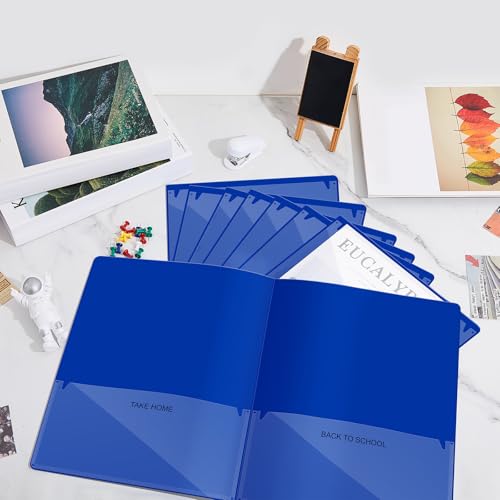 Henoyso 72 Pcs Plastic Take Home Folders with 2 Pockets Parent Teacher Classroom Communication Homework Folder for Students Parent Teacher Connect (Dark Blue) - color: Dark Blue