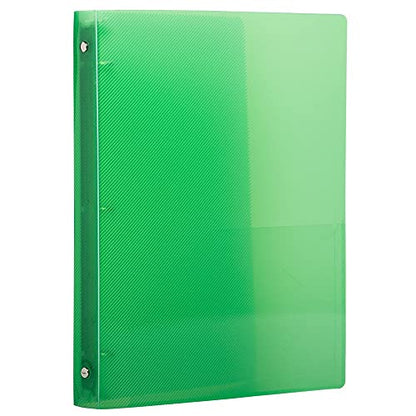 JAM PAPER Plastic 0.75 inch Binder - Green 3 Ring Binder - Sold Individually - color: Green, size: 0.75 inch