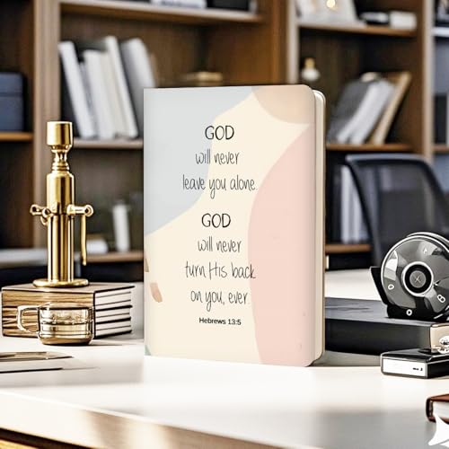 Bible Verse College Ruled Notebook, Inspirational Hardcover Notebooks, Christian Hard Shell Journal Notebook, Journals for Writing Planner Note Taking 200 Sheets (5.8 x 8.3) - color: Multi 1558