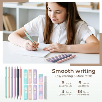 Nicpro School Supplies Stationary Set with Pencil Case, 39 PCS Cream | Back to Schoo Supplies, Pen Case with 12 Highlighter, 5 Gel Pen, 6 Mechanical Pencil, Essentials for College, Nursing Student - color: Cream, size: 39 PCS