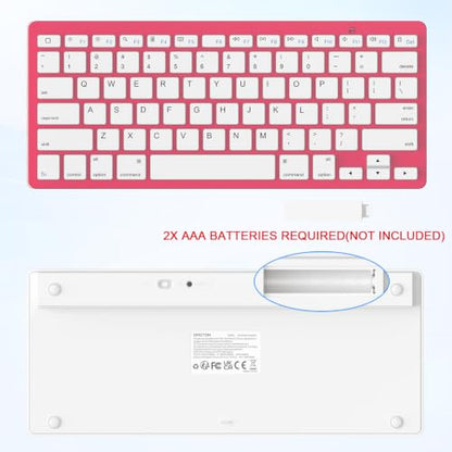 OMOTON Ultra-Slim Bluetooth Keyboard for iPad 11th/10th/9th/8th/7th, iPad Pro/Air/Mini and iPhone Series, Wireless iOS Keyboard with 12 Multimedia Keys for Office, Home, Travel, School,Red - color: Red
