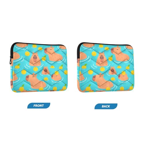 Cute Capybara Laptop Sleeve - 13/14 inch Waterproof Computer Bag for Women & Men - color: Cute Capybara