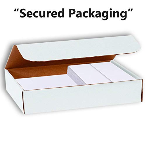 Hamilco Card Stock Folded Blank Cards with Envelopes 3 1/2 x 4 7/8" Scored White Cardstock Paper 80lb Cover - 100 Pack - size: 100 Cards with Envelopes