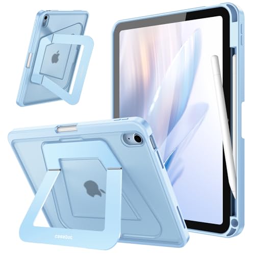 Fintie Shockproof Case for iPad (A16) 11th Generation 11 Inch (2025), iPad 10th Generation 10.9 Inch (2022) - [Built-in Pencil Holder] Slim Frosted Hard Cover with Multi-Angle Kickstand, Sky Blue - color: Sky Blue