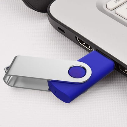 KEXIN 10 Pack 64GB USB 2.0 Flash Drive Thumb Drive, Blue - color: Blue, size: 64G