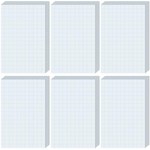 Ctosree 24 Pack Graph Paper Pads 8.5" x 11", 4x4 Quad Ruled, 50 Sheets/100 Pages Back to School Graph Paper for Engineer Architect Designer Mathematician Draftsman - color: blue